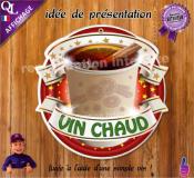 PANCARTE PLV PVC VIN CHAUD ruban forain