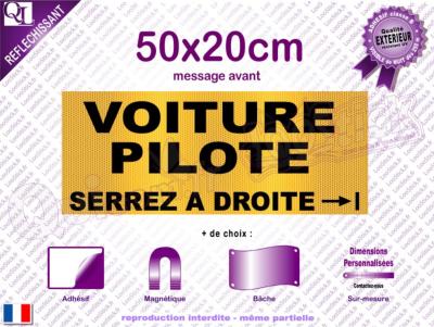 VOITURE PILOTE SERREZ adhésif - magnet - bâche 50x20cm