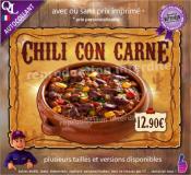 Autocollant CHILI CON CARNE affiche western