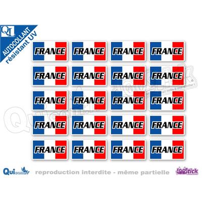 autocollant RECTANGLE FRANCE BLEU BLANC ROUGE