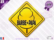 Autocollant BARBE  PAPA panneau australien jaune