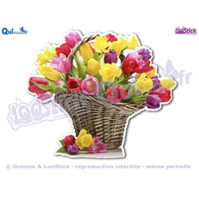 Autocollant fleurs Bouquet Tulipes