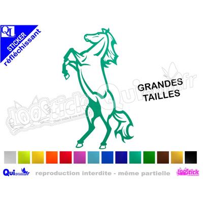 CHEVAL CABRE sticker réfléchissant GRANDE TAILLE