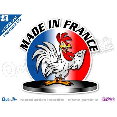 Autocollant MADE IN FRANCE COQ PODIUM