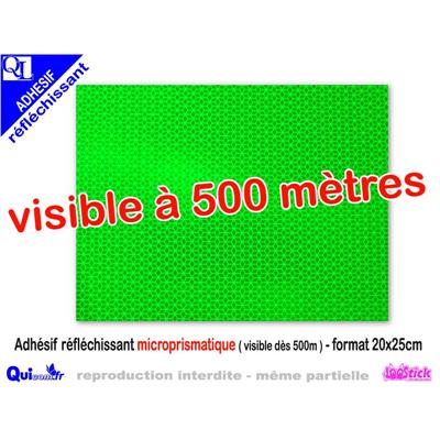 Adhésif Réfléchissant Microprismatique VERT CLAIR format 20x25cm