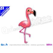 Autocollant FLAMANT ROSE COMIQUE male