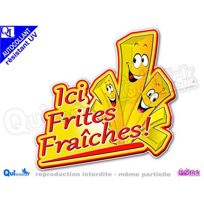 Autocollant ICI FRITES FRAICHES