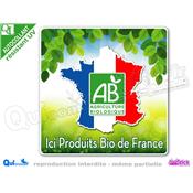 sticker autocollant ICI VENTE DE PRODUITS BIO DE FRANCE