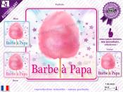 BARBE A PAPA affiche Autocollante plv carre dco 1