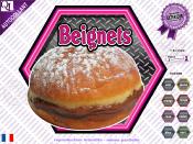 Autocollant BEIGNET hexa effet m�tal