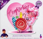Autocollant CONFISERIES FORAINES COEUR fillette 3