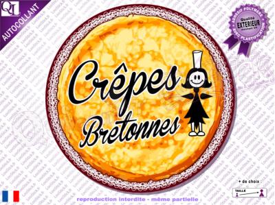 Autocollant CRÊPE Bretonne Bigoudène