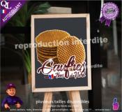 Autocollant GAUFRES FINES du NORD TITRE détouré STICKER