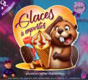 Autocollant GLACES à EMPORTER COEUR castor 1