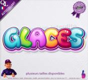 Autocollant Titre GLACES multicolor titre 1