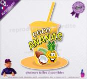 autocollant GRANITE parfum COCO ANANAS sticker