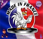 Autocollant MADE IN FRANCE COQ PODIUM