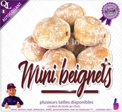 Autocollant MINI BEIGNETS titre STICKER