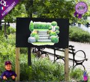 Autocollant illustration ref 1 paysagiste jardinier elagueur