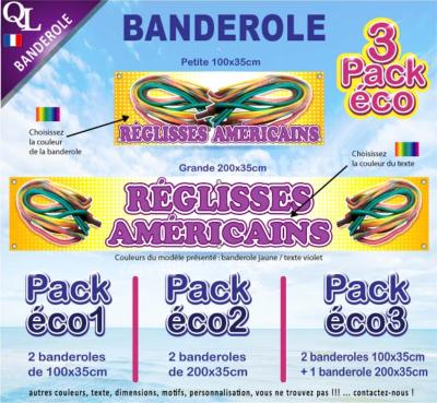 Banderole REGLISSES AMERICAINS Pack éco au choix
