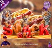 Autocollant SNACK SALE titre 3D tigre STICKER