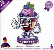 Autocollant SORBETS MASCOTTE COMIQUE ref1