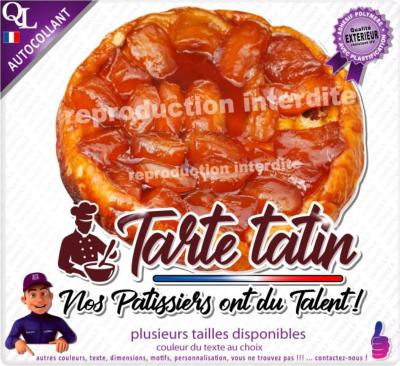 Autocollant TARTE TATIN nos patissiers ont du talent