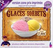 Autocollant GLACES SORBETS affiche western indien