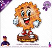 Autocollant GAUFRE LIEGEOISE COMIQUE ref1