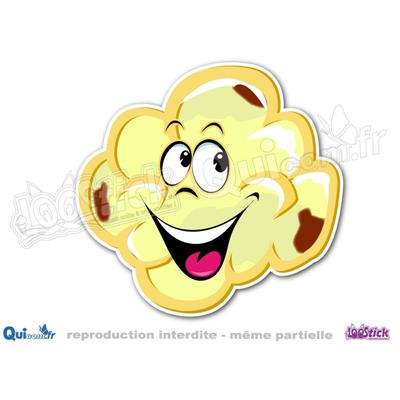 Autocollant Pop-Corn Cartoon