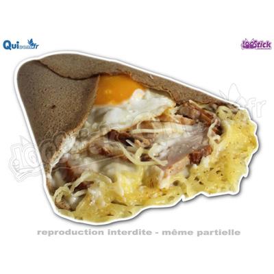 Autocollant Crêpe Poulet Oeuf