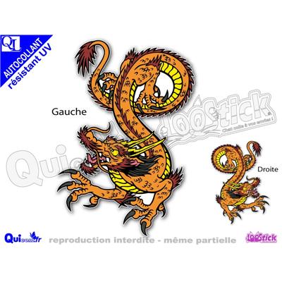 Autocollant DRAGON CHINOIS ref2 sticker résistant UV