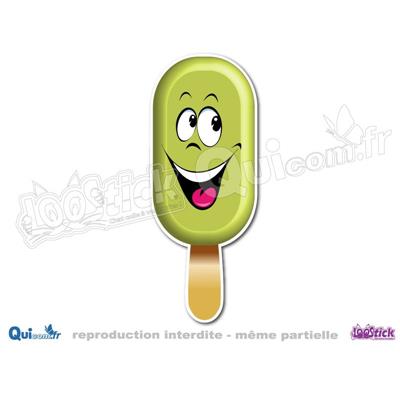 Autocollant Glace bâton Cartoon Pistache