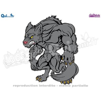 Autocollant LOUP-GAROU (ref2)