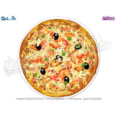 Autocollant Pizza Fruits de Mer