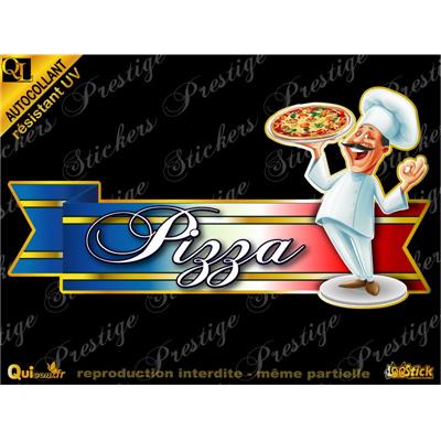 sticker Prestige PIZZA PIZZAIOLO BANDEAU FRANCAIS résistant UV