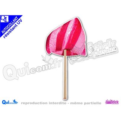 sticker SUCETTE CHIQUE CERISE autocollant