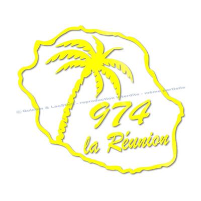 974 LA REUNION Palmier FLUO