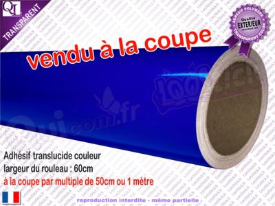 Adhésif Transparent BLEU FONCÉ vendu à la coupe