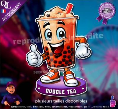 Autocollant BUBBLE TEA COMIQUE ref1