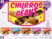 Autocollant CHURROS Gant cadre plv forain