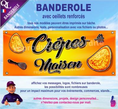 Banderole CRÊPES maison plv stand Forain