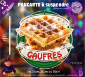 PANCARTE à suspendre GAUFRES ruban forain