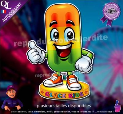 Autocollant GLACE ENFANT KIDS COMIQUE ref1