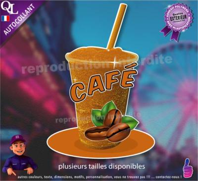 autocollant GRANITE parfum CAFE sticker