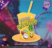 autocollant GRANITE parfum COCO ANANAS sticker