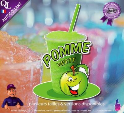 autocollant GRANITE parfum POMME VERTE sticker