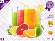 Autocollant JUS de FRUITS agrumes