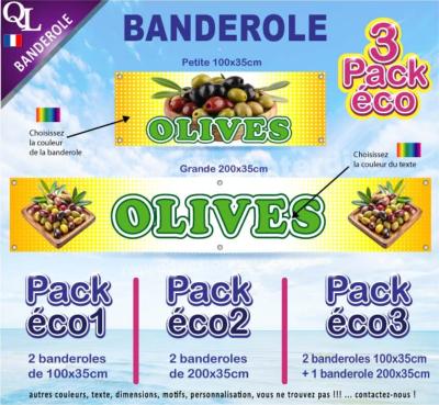Banderole  OLIVES Pack éco au choix