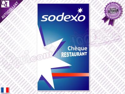 Autocollant SODEXO Chèque Restaurant